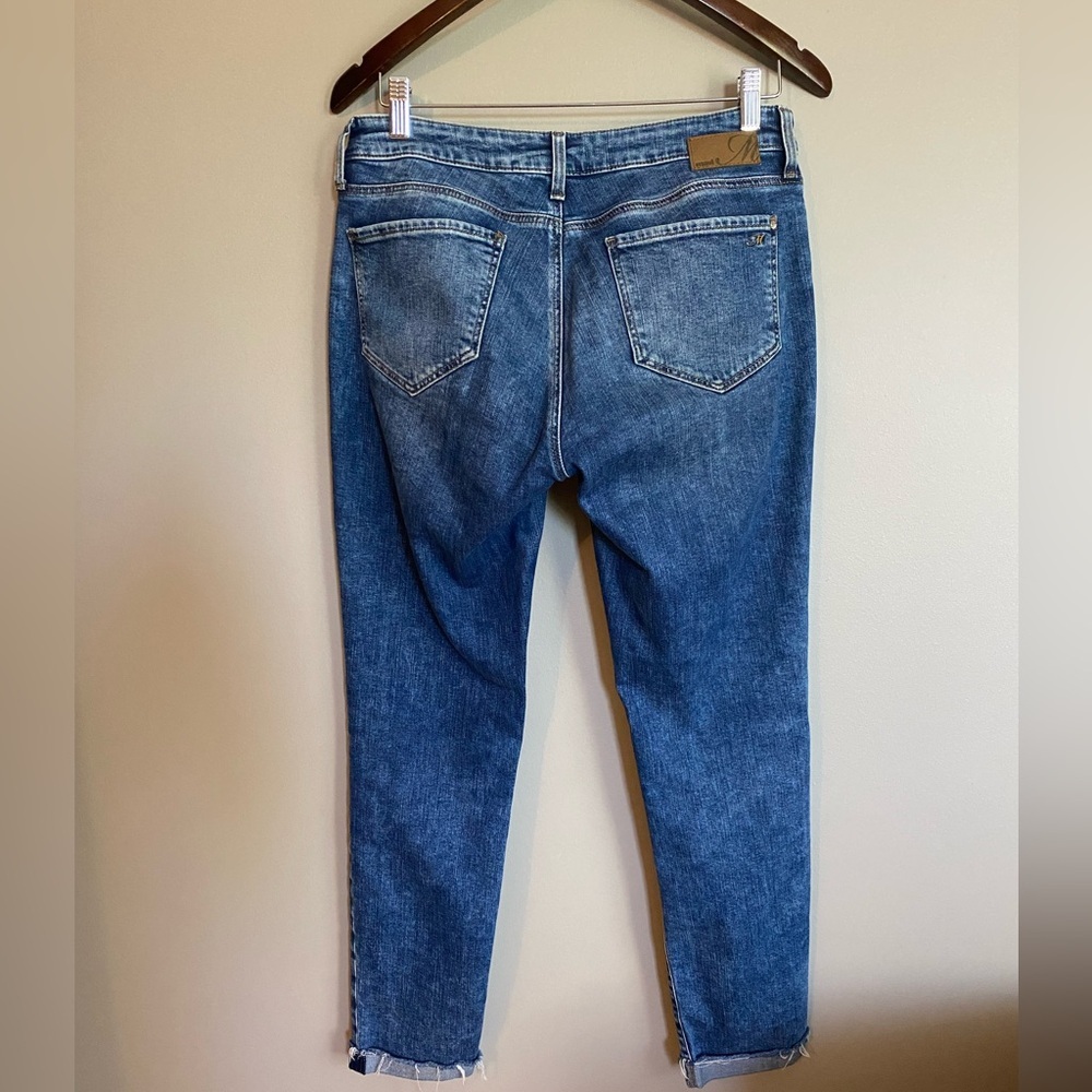 Mavi Jeans Distressed Ripped Cropped Zip Up Size 28 - Picture 8 of 12